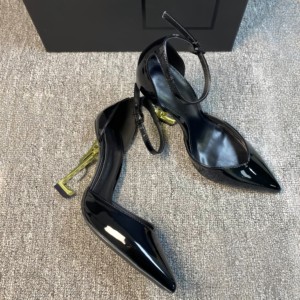 Tacones Altos de Cuero Genuino de Alta Calidad, Diseño de Punta Puntiaguda, Sandalias de Tacón Alto, Moda para Fiestas y Reuniones - Product Image 2