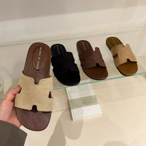 Sandali piatti da donna intrecciati con intaglio a <span class=keywords><strong>H</strong></span>, casual, da esterno, estivi, scarpe da donna, <span class=keywords><strong>ciabatte</strong></span> da donna - Product Image 3