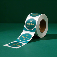 Étiquettes rondes personnalisées en feuille d'or - Autocollants en vinyle imperméables pour l'image de marque des aliments et des boissons