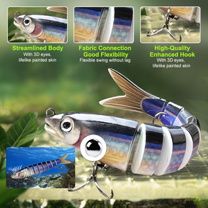 Ensemble de pêche transfrontalier 19g, composé de 8 leurres durs artificiels Mino Pencil multi-sections avec hameçons rigides, matériel de pêche Luya, fournitures de pêche très demandées - Product Image 3