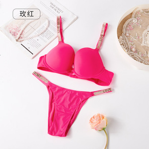 บราเซ็กซี่ประดับเพชรแบบดันทรง ปรับได้ บาง-หนา ตัวอักษร  กระชับทรง  ชุดชั้นในแบบชิ้นเดียวสำหรับสาวๆ - Product Image 6