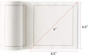 卸売 4.5x4.5インチ ソフトコットンカクテルナプキン 再利用可能 吸収性プレースマット ホームパーティー ブライダルシャワー用 織り - Product Image 3