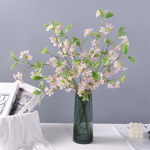 Flor artificial nieve sauce Flor de melocotón flor de cerezo decoración del hogar nieve invierno jazmín flores de boda - Product Image 2