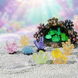 Meilleure Vente Cottagecore Submarine Core Azure Reverie Miniatures de Corail en Résine Peintes à la Main Lumineuses pour Aquascaping et Poissons - Product Image 1