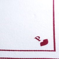 Serviette en papier Airlaid de style sac, douce, hautement absorbante, avec logo personnalisé blanc, aspect lin, pour fête de Noël