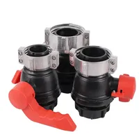 Válvula de descarga manual para tanque IBC Válvula de bola de rosca para agua Adaptador de contrafuerte personalizable Soporte OEM-A granel intermedio