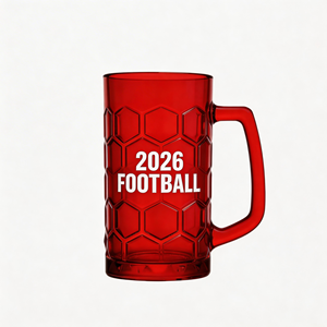 Verres à bière classiques personnalisés en gros, 17/40 oz, épais, robustes, incassables, pour boissons gazeuses et bière, pour le football - Product Image 2