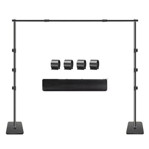 Support de fond réglable robuste 2,8 x 3,3 m pour studio photo et vidéo, système de support de fond pour photographie et événements - Product Image 1