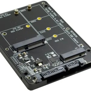 2 In 1 Combo M.2 NGFF B-Key และ MSATA SSD ไปยัง SATA 3.0 Adapter แปลงกรณี Enclosure