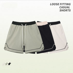 Nuevos pantalones cortos de algodón deportivos informales para hombre de 380g para verano Pantalones cortos tejidos ecológicos - Product Image 4