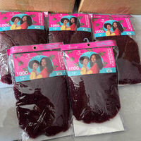 Spedizione Rapida, Extension per Capelli Sintetici Afro Kinky da 12 Pollici, 100g, per Treccine e Dreadlock, Stile Reggae