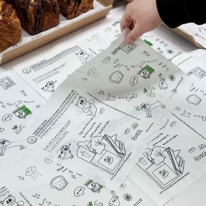 Customized Printed Logo Greaseproof Biodegradable EcoFriendly Food <b>Wrapping</b> <b>Paper</b> Disposable Burger Sandwich Packaging <b>Paper</b> - Product Image 4