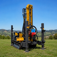 Machine de forage de puits d'eau pneumatique DTH, foreuse de puits de 200 m, moteur diesel, foreuse de puits sur chenilles