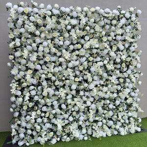 Paneles de Pared de Flores Artificiales Blancas, Decoración de Tela para Bodas, Baby Shower, Cumpleaños, Fondo de Boda, Fotomatón - Product Image 5