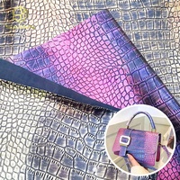 12 Warna Kulit Sintetis PU Motif Bambu Vintage Bertekstur Embos untuk Tas, Sepatu, Ikat Pinggang, Proyek DIY