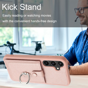 Étui de Téléphone Portefeuille en Cuir à Rabat pour <span class=keywords><strong>Samsung</strong></span> A15 A25 A35 A55 avec Porte-Cartes, Housses pour <span class=keywords><strong>Samsung</strong></span> A14 A24 <span class=keywords><strong>A34</strong></span> A54 - Product Image 3