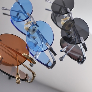 2026 Fashion Luxury Designer Rimless Titanium Oval <b>Sunglasses</b> <b>Small</b> <b>Frame</b> Sun Glasses Multi- Color Sunshades Unisex - Product Image 3