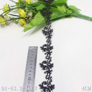 Encaje <span class=keywords><strong>de</strong></span> <span class=keywords><strong>Guipur</strong></span> <span class=keywords><strong>de</strong></span> Poliéster Bordado en Rosa Claro y Negro <span class=keywords><strong>de</strong></span> 4 cm <span class=keywords><strong>de</strong></span> Fábrica para Decoración <span class=keywords><strong>de</strong></span> Accesorios <span class=keywords><strong>de</strong></span> Ropa - Product Image 3