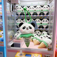 Peluche Panda Glace Super Mignonne, Adorable Jouet en Peluche, Coussin Doux pour Décoration de Chambre d'Enfant, Prix de Jeu d'Arcade