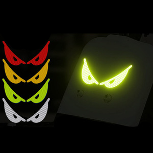 Autocollants réfléchissants en forme d'œil du diable, imperméables et résistants aux UV, adaptés aux voitures, motos et vélos - Product Image 1