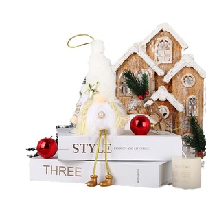 Decoraciones Navideñas, Gorro de Peluche con Lentejuelas, Muñeco de Rudolph con Luz, Gnomo Nórdico, <span class=keywords><strong>Hombre</strong></span> del Bosque, Figura de Dibujos Animados de Plástico - Product Image 5