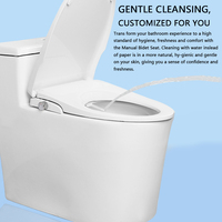 Ensemble de siège de toilette moderne en PP, moulé par injection, avec bidet à double jet, fixation au sol, pour appartement, vente en gros