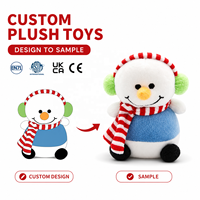 Peluche personnalisée, bonhomme de neige de Noël, jouet en peluche, poupée en peluche, fournisseur de peluches pour cadeaux et décorations de Noël, CE EN71