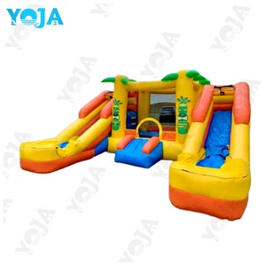 Château gonflable <span class=keywords><strong>Coco</strong></span> Style à double toboggan 4x5x2.5M en PVC avec toboggan pour les fêtes d'enfants en plein air - Product Image 4