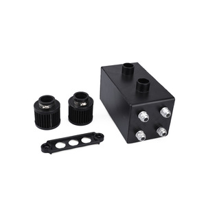 Réservoir de carburant à double trou, 2L, en alliage d'aluminium, bidon d'huile respirant avec filtre pour Honda Civic 92-00 - Product Image 5