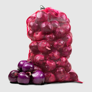 Bolsas de malla Leno tejidas PP de 25kg y 50kg, bolsa de malla de embalaje de patata de cebolla roja con cordón - Product Image 5