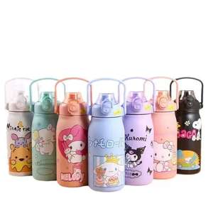 Termo de Acero Inoxidable con Diseño de Dibujos Animados, <span class=keywords><strong>Taza</strong></span> Térmica con Pajita de Gran Capacidad, Portátil para Niños, Uso Doméstico - Product Image 4