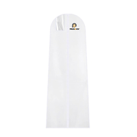 Housse de Vêtement Longue Blanche Unie Personnalisée de Haute Qualité pour Mariage, Voyage, Vente en Gros, Housse de Robe de Mariée pour Costume