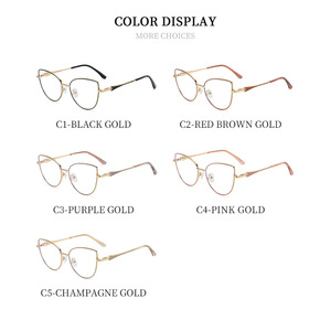 <span class=keywords><strong>Lunettes</strong></span> optiques œil-<span class=keywords><strong>de</strong></span>-chat pour femmes, monture tendance, anti-lumière bleue, verres unis, surdimensionnées, pour ordinateur, avec prescription - Product Image 4