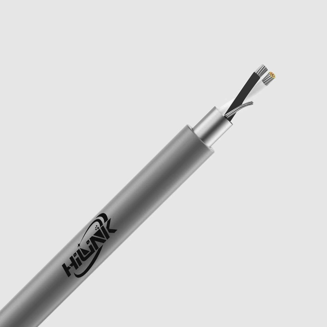 Belden Equivalent 18AWG 2 Conductors PVC Jacket Security Cable Tinned Copper Alum+Poly Shielded Electronic Communication Cables