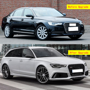 Pièces automobiles A6 S6 C7 2012-2015 Mise à niveau RS6 Style Kits de carrosserie de pare-chocs Diffuseur arrière Grille Pare-chocs Feux arrière LED Bodykit pour Audi - Product Image 2