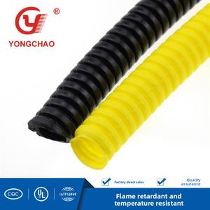 Tuyaux ondulés en polypropylène résistants au feu et isolants thermiquement pour faisceaux de câblage automobile, tuyaux filetés ouverts/fermés - Product Image 1