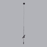 Suspension linéaire réglable à double tête, luminaire cylindrique noir avec contrepoids, pour chambre, chevet, lecture, villa, LED