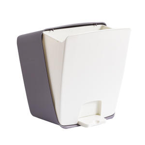 ถังขยะในครัวเรือนแบบหรูหรา ทนทาน รูปทรงสี่เหลี่ยมผืนผ้า พร้อมที่เหยียบเท้า ใช้งานได้หลากหลาย ช่องเปิดแบบเอียง สีฟ้า ขาว เหลือง - Product Image 5