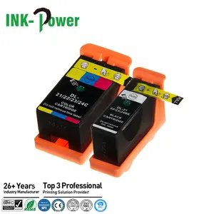 INK-POWER 21 22 23 24 Premium Color Compatible Inkjet Ink Cartridge for Dell V313W V515W P513W Printer