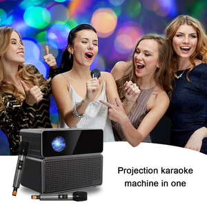Touyinger E900 1080P Full HD karaoke chiếu <span class=keywords><strong>2</strong></span> Micro 500 Ansi <span class=keywords><strong>Android</strong></span> 9.0 rạp hát tại nhà di động ktv tính năng <span class=keywords><strong>Wifi</strong></span> dẫn đèn - Product Image 2