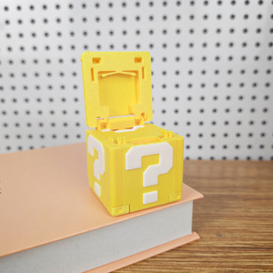 Scatola portaoggetti Mario Question Block da 2,14 pollici, organizer per giocattoli in plastica, regalo decorativo per soggiorno e cucina - Product Image 2