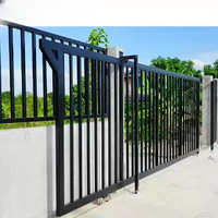 Modern design elektrische automatische aluminium schuifpoorten huisbeveiliging hek decoratief metalen vloer 3D-modellering 6 voet