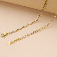 Collier chaîne en acier inoxydable plaqué or 14 carats PVD, avec fermoir d'extension réglable pour la fabrication de bijoux pendentifs
