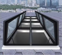 Fenêtre de toit en aluminium, fenêtre de toit et auvent extérieurs imperméables et élégants, ventilation, isolation thermique