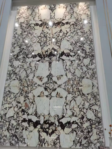 Calacatta Viola màu tím đá cẩm thạch bàn ăn Tính năng tường trang trí sàn biệt thự khách sạn biệt thự sảnh Sảnh cầu thang bước cửa sổ - Product Image 4