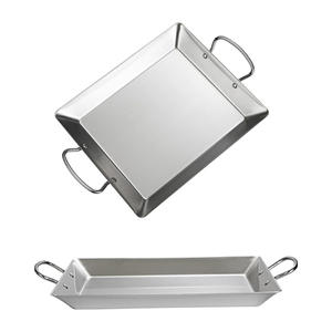 Sartén <span class=keywords><strong>de</strong></span> acero inoxidable para <span class=keywords><strong>paella</strong></span>, platos cuadrados para cena, platos para carne, olla arrocera, plato para servir, plato para pescado, bandeja para langosta - Product Image 6