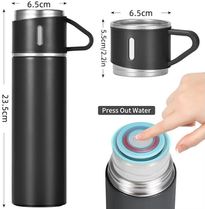 Custom Luxury 500ml Stainless Steel Insulated Gift Cup Set 3 Lids 2 Cups 2-Pack Vacuum <strong>Flask</strong> <strong>Hot</strong>/Cold Drinks Gift Box - Product Image 6