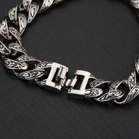 Bracelet pour homme en alliage de zinc, style hip-hop, géométrique rétro audacieux, tendance punk, accessoire cadeau unique, best-seller