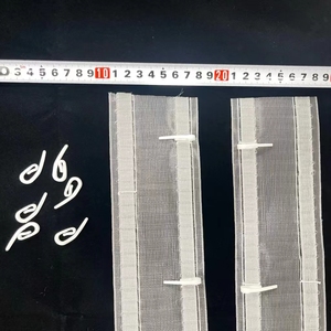 Nastro per Tende in Nylon 100% Trasparente, Larghezza 7,5cm 8cm, con Design <span class=keywords><strong>a</strong></span> Strisce Traslucide per Accessori di Aste per Tende - Product Image 4