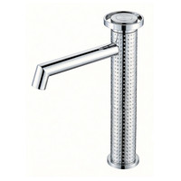 Robinet de lavabo noir nordique de luxe léger, simple, pour eau chaude et froide, pour salle de bain blanche